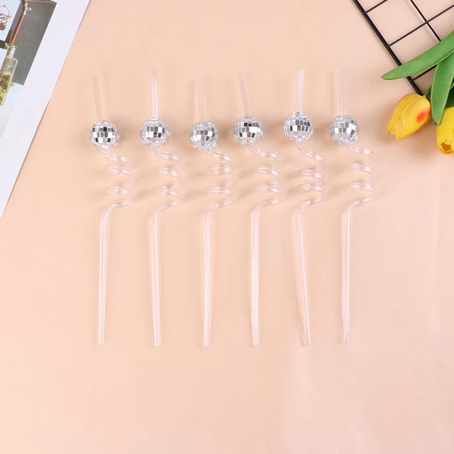 1PC Mirror Disco Ball Straws Silver Straws Mini Disco Straw Decor Disco  Party Decorations For Wedding Supplies - AliExpress