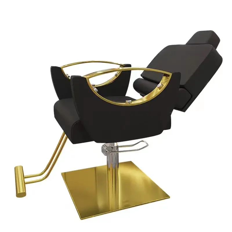 

Silla de barbero de lujo para hombres, equipo personalizado maquillaje, reclinable belleza,