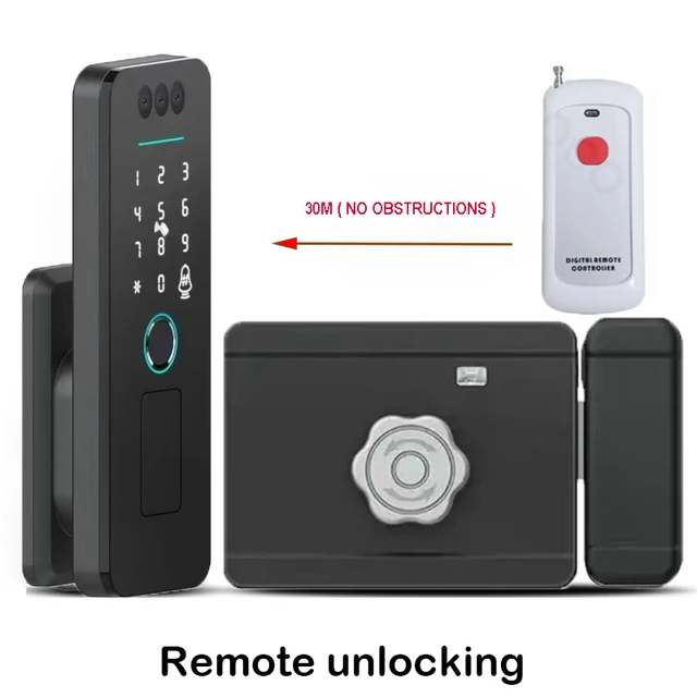 TUYA WiFi 3D Face Recognition Waterproof Fingerprint Smart Door Lock APP Password Card Unlock Keyless Digital Electronic Locks 6