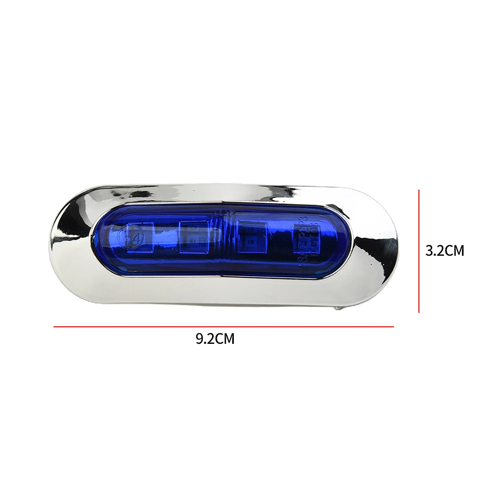 4PCS Marine Boat LED Courtesy Lights Cabin Deck Walkway Stair Light Blue 12V -24V LED Tail Lamp  Accessories Waterproof dc 12v marine boat transom led stern light round stainless steel cold led tail lamp yacht accessories waterproof dropshipping