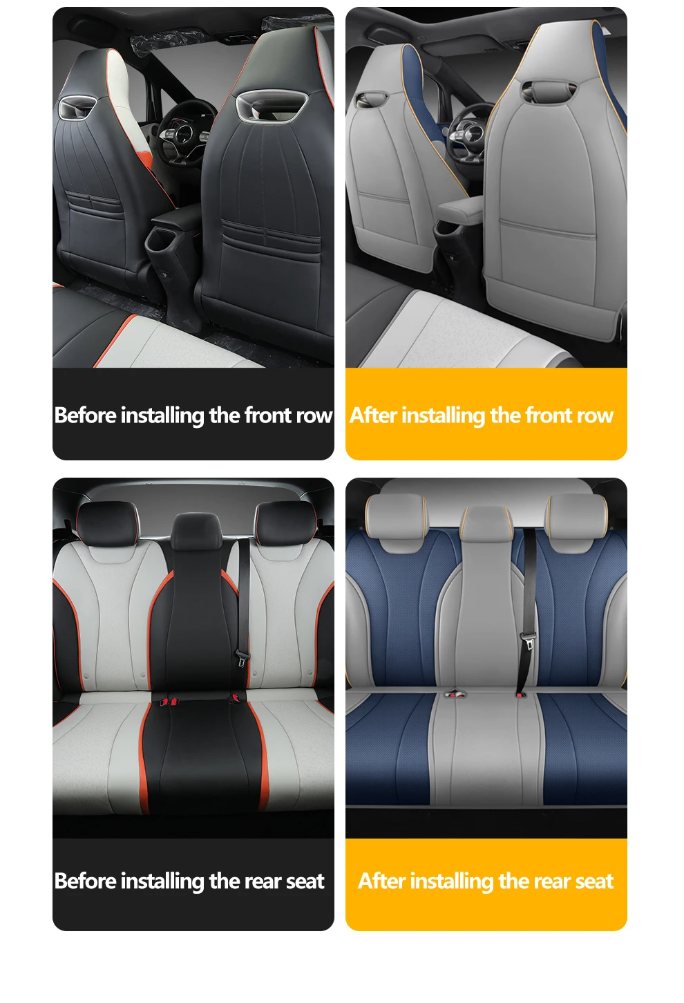 Custom Full Set Luxury Car Seat Covers For BYD Dolphin 2021 2022 2023 Auto Leather Interior Accessories Styling