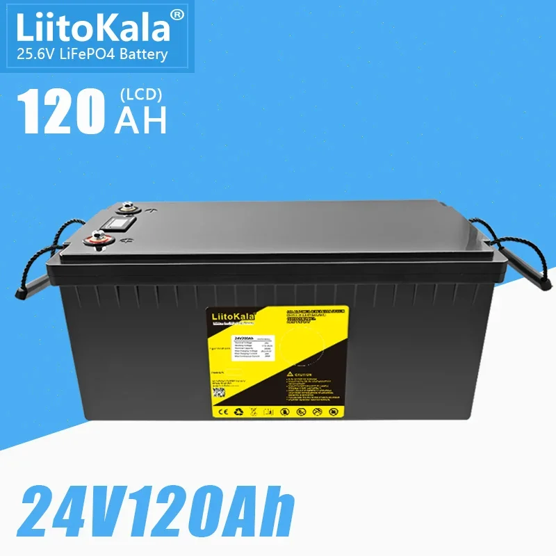 LiitoKala 24V 120Ah LiFePO4 Lithium Iron Phosphate Battery For Replacing Most of Backup Power Home Energy Storage Tax Free