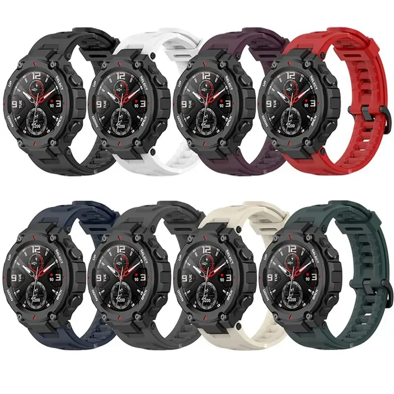 

Silicone Band For Huami Amazfit T Rex Pro Strap For Xiaomi Amazfit T Rex A1918 Sport Smart Watch Bracelet Wrist Strap