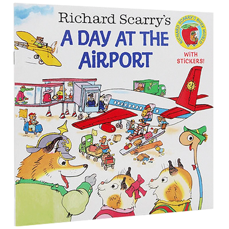 

Milumilu Richard Scarry’s A Day At The Airport Children's Picture Book Story Original English Books