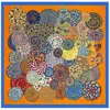 130cm Luxury Brand Welkin Snail Print Silk Scarf For Women Headband High Quality Large Square Scarves Female Twill Shawls 4