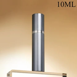 Portable Mini Perfume Atomizer - Refillable Aluminum Spray Bottle (Gray 10ml)