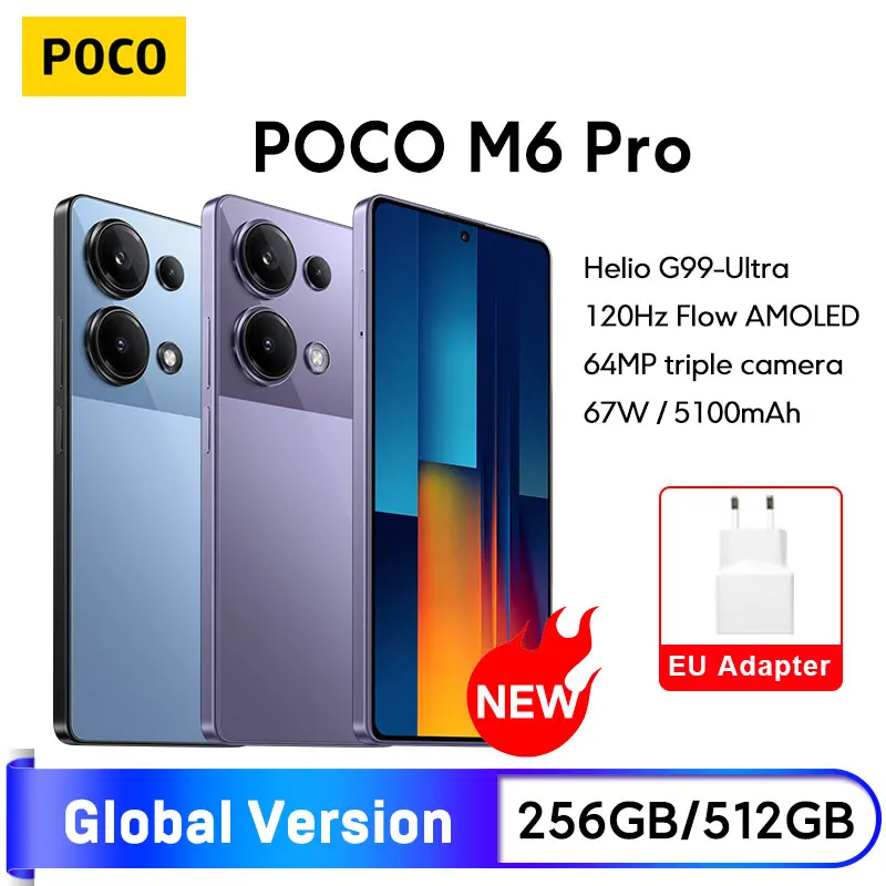 World Premiere】POCO X6 Pro 5G Global Version Smartphone Dimensity  8300-Ultra 6.67 1.5K Flow AMOLED DotDisplay 64MP 67W NFC