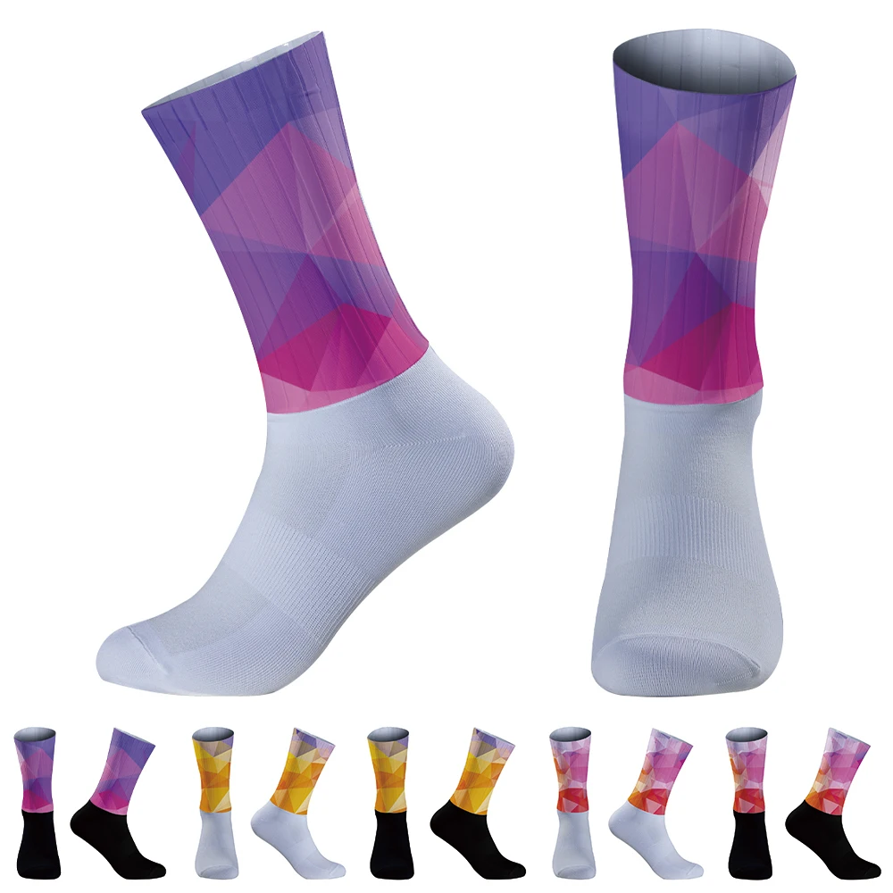 

Новинка 2024, Нескользящие летние воздушные носки из силикона, мужские спортивные велосипедные носки для бега, велосипеда, велосипедные носки Whiteline