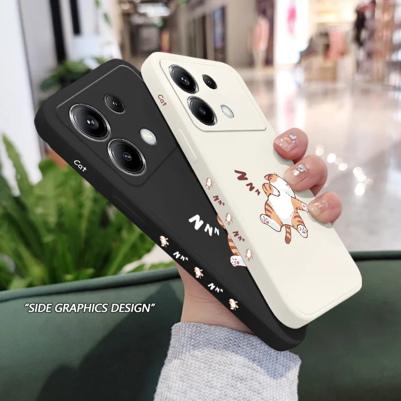 Sleep Tiger Cat Silicone Phone Case Cover