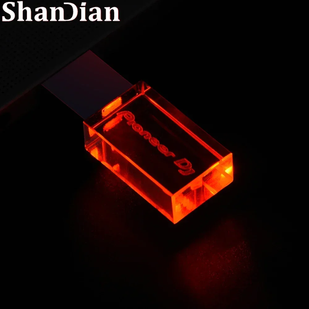 Nova Marca Usb Flash Drive de Alta Velocidade Escrita Leitura Memory Stick Colorido Levou Luz Pioneira dj Premium Pendrive 32gb 64gb 128gb - Imagem 4
