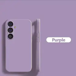 Matte Colorful Liquid Silicone Phone Case - Galaxy A37 (Purple)