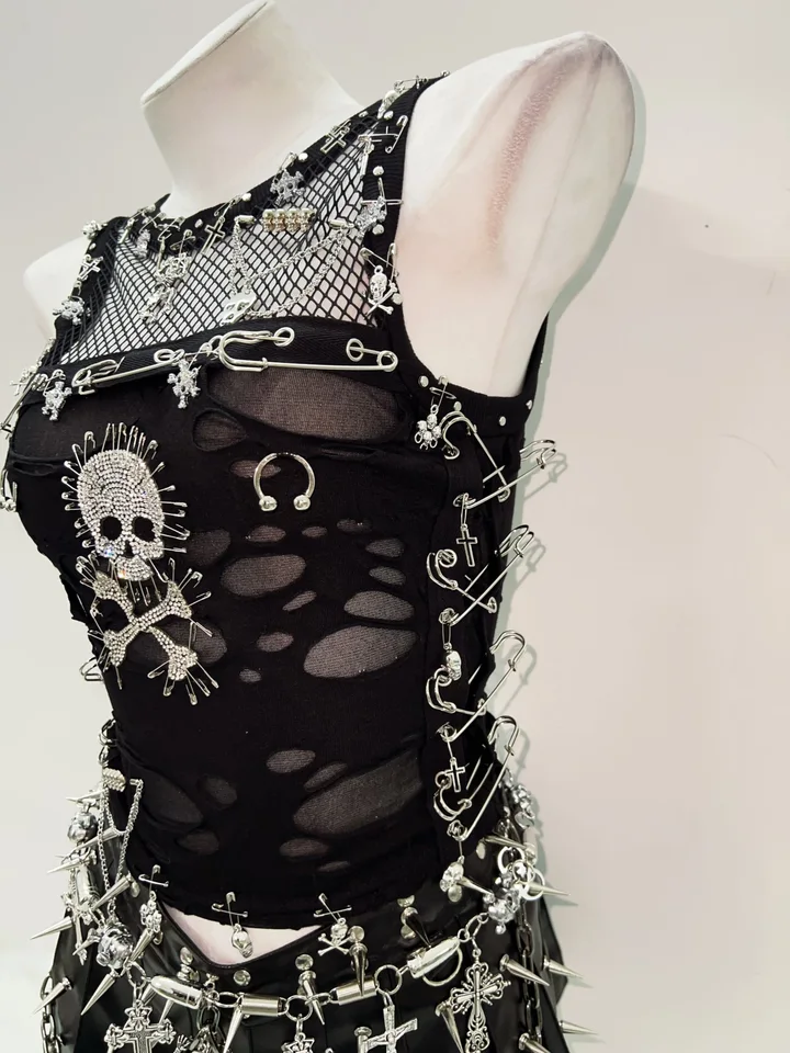 Cross Tank Tops y2k clothes y2k crop top Gothic Tank Tops Punk