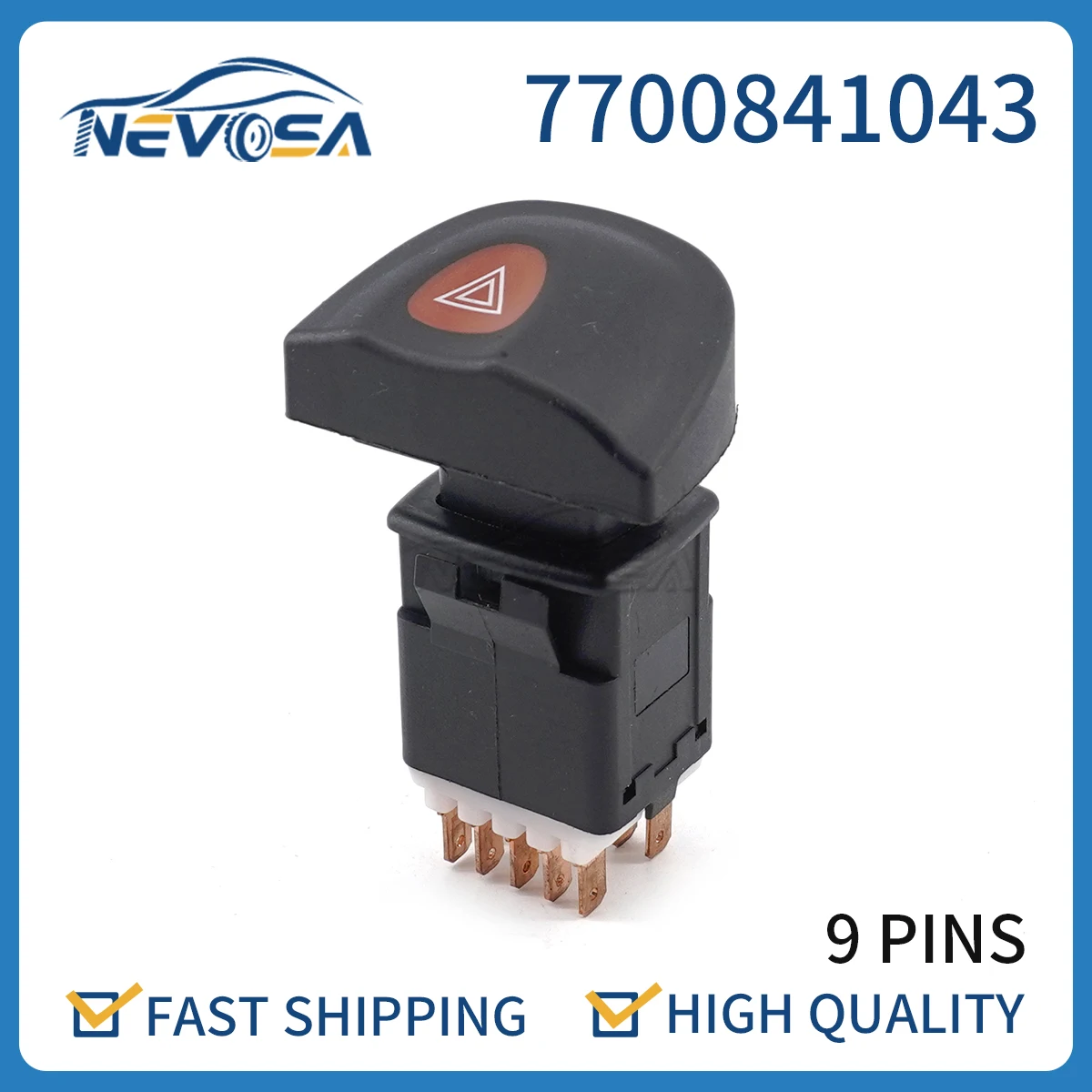 Nevosa 7700841043 Per Renault Megane Scenic 1996-1999 Spia Di Pericolo Pulsante Interruttore Flash Lampada Di Pericolo