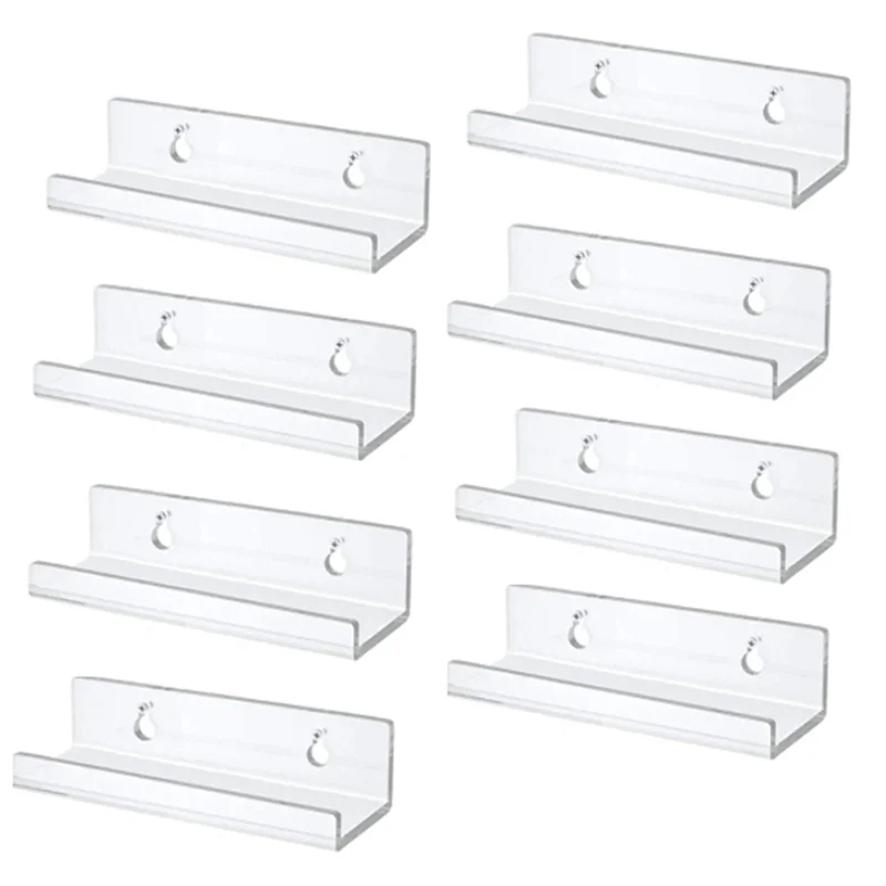 

Clear Vinyl Record Shelf Wall Mount 8 Pack,Acrylic Album Record Holder Display,Vinyl Record Shelf Stand