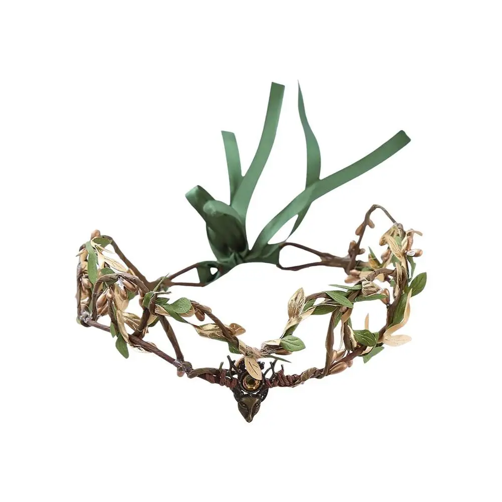 Feenhaftes Stirnband Elfenkrone Elfen-Tiara Ranken-Kopfschmuck Feen-Hexen-Diadem Krone Gotisches Stirnband Braut-Hochzeits-Haaraccessoires – Detail 1