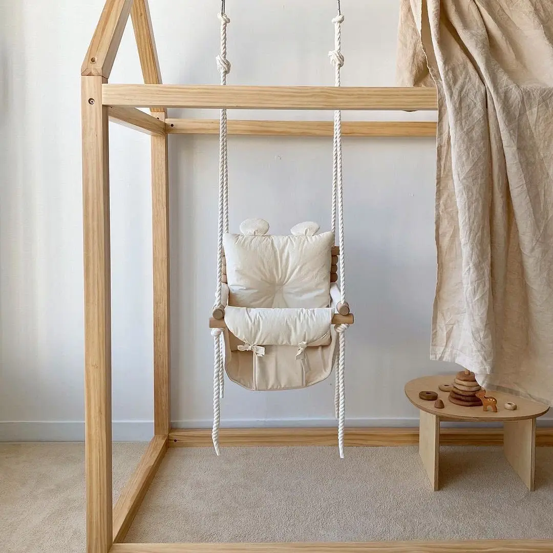 INS Nordic Baby Swing Infant Household Indoor Hanging Chair Baby Small Hanging Basket Swing Cloth Rocking Chair Children children swing toys
