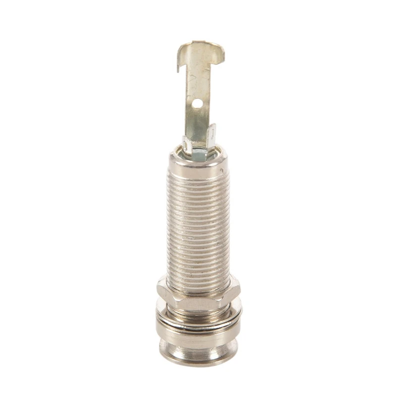 

3X Cylinder Clip End Pin Mono Panel Output Jack Socket For Electric Guitar Bass 6.35Mm