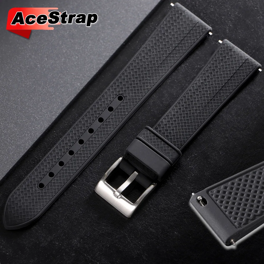 Universal Quick Release Silicone Watch Strap, Versatile Replacement Rubber Wristband