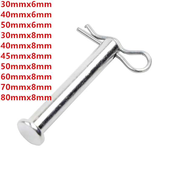 6pcs Auto Parts Gasoline and Diesel Tiller Accessories 8 * 50 Card Pin with R 2.0R Card Pin Tool
