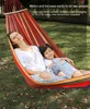Single Double hammock 200X150cm outdoor anti-rollover canvas hammock swing mesh wooden stick double thickening 1