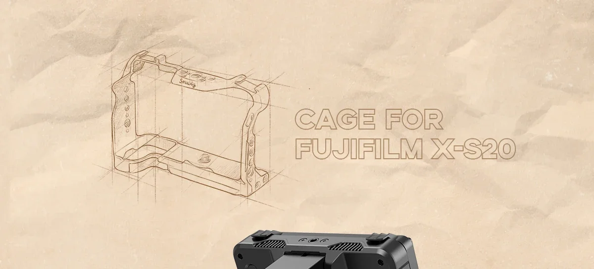 SmallRig Camera Cage for FUJIFILM X-S20 with Arca Swiss Quick-release Plate for