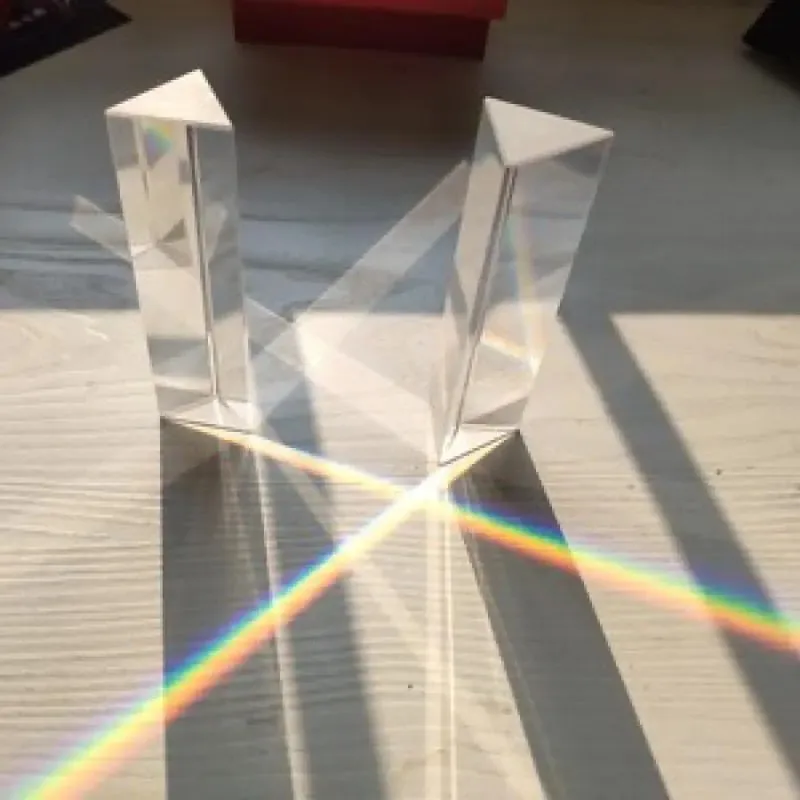 photography prism 25x25x80mm Triangular Prism Rainbow Crystal Glass Effects Filter for Studio Shooting Dispersion