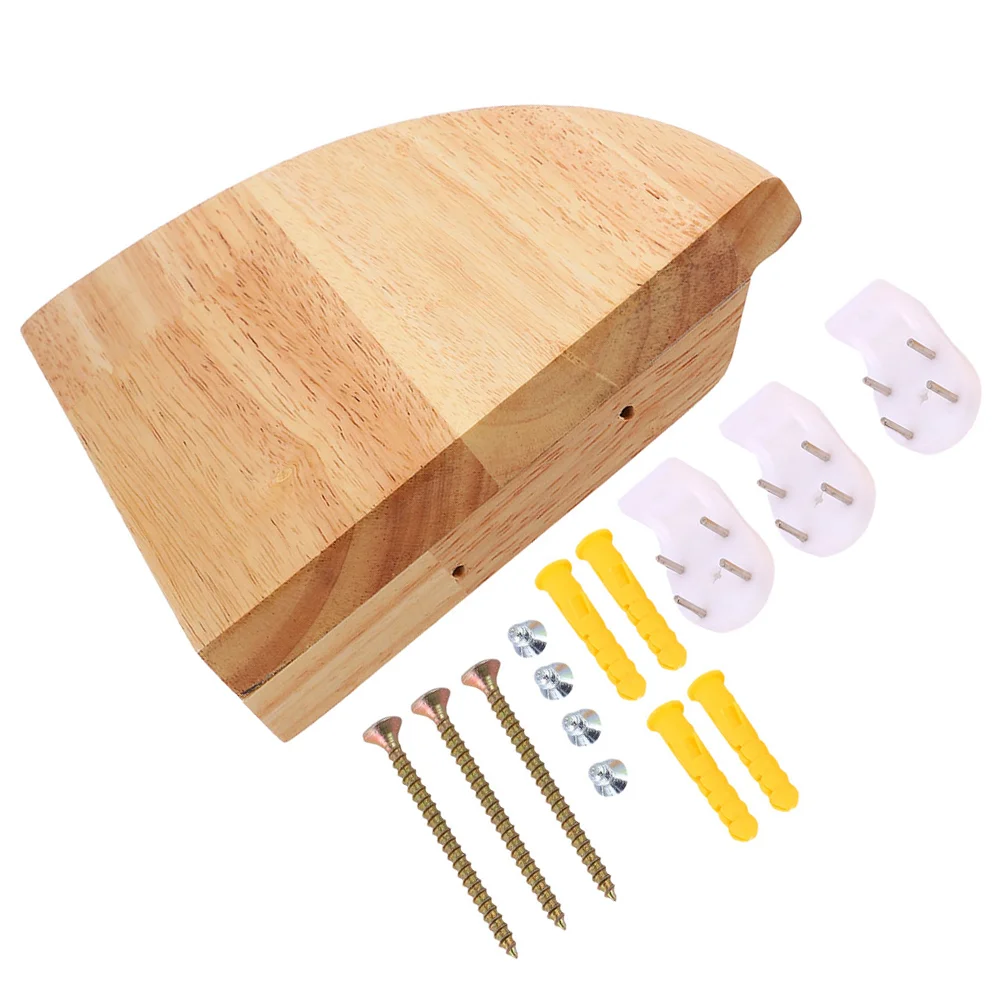 

Storage Shelves Wall Mounted Wooden Corner Shelf Floating Bracket Decorative Frame Shelving Adhesive