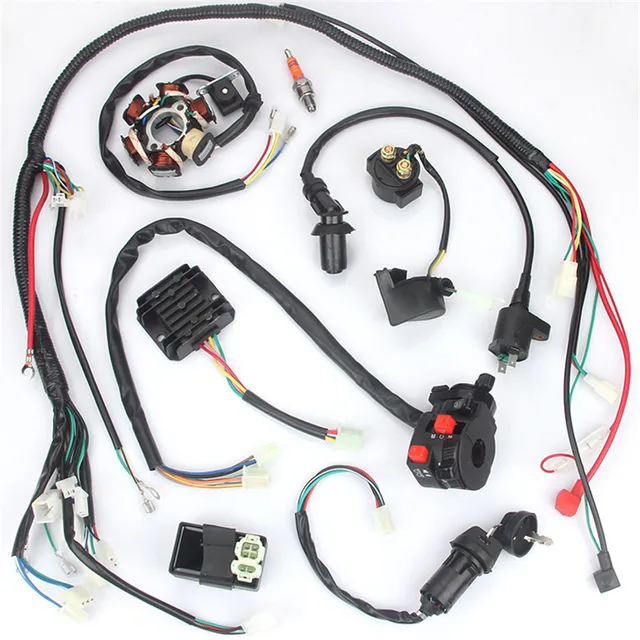Kit Cablaggio Motore Completo Per GY6 125-250cc - Connettori CDI, Solenoide E Bobina Per Quad E Go Kart - Foto 5