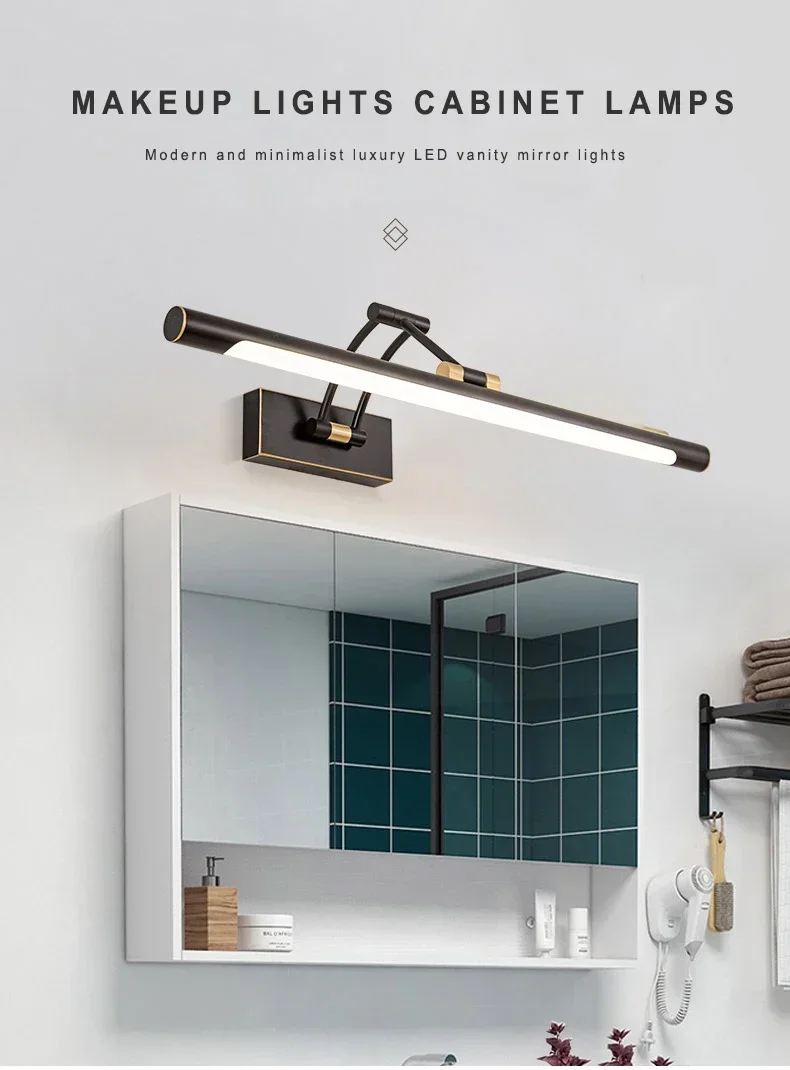 Description Picture 6 of itemLamp LED Linear Bathroom Vanity Light Modern Mirror Front Lamp, Vanity Wall Bar Lighting Fixture Over Mirror, Makeup Lights Dre