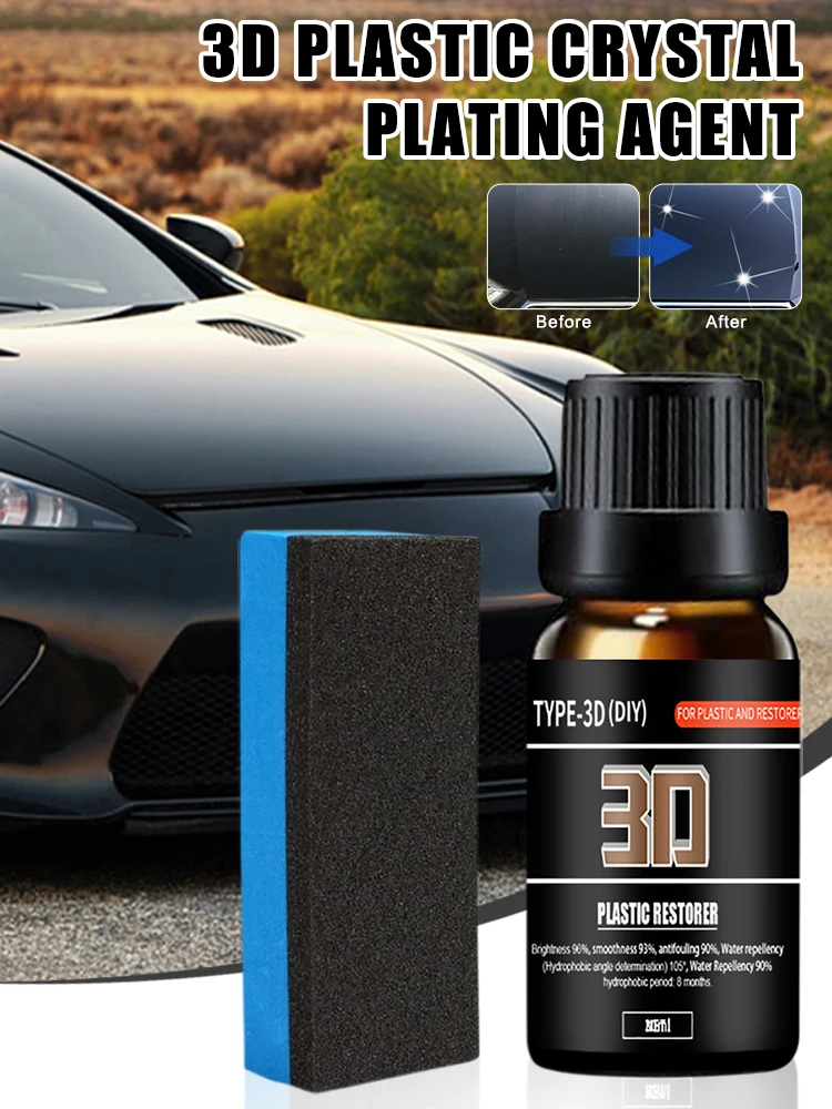 30ml Car Plastic Restore Agent Wax Long-Lasting Plastic Retreading Agent Waterproof Auto Detailing Car Repair Polish Accessories cleaning leather seats