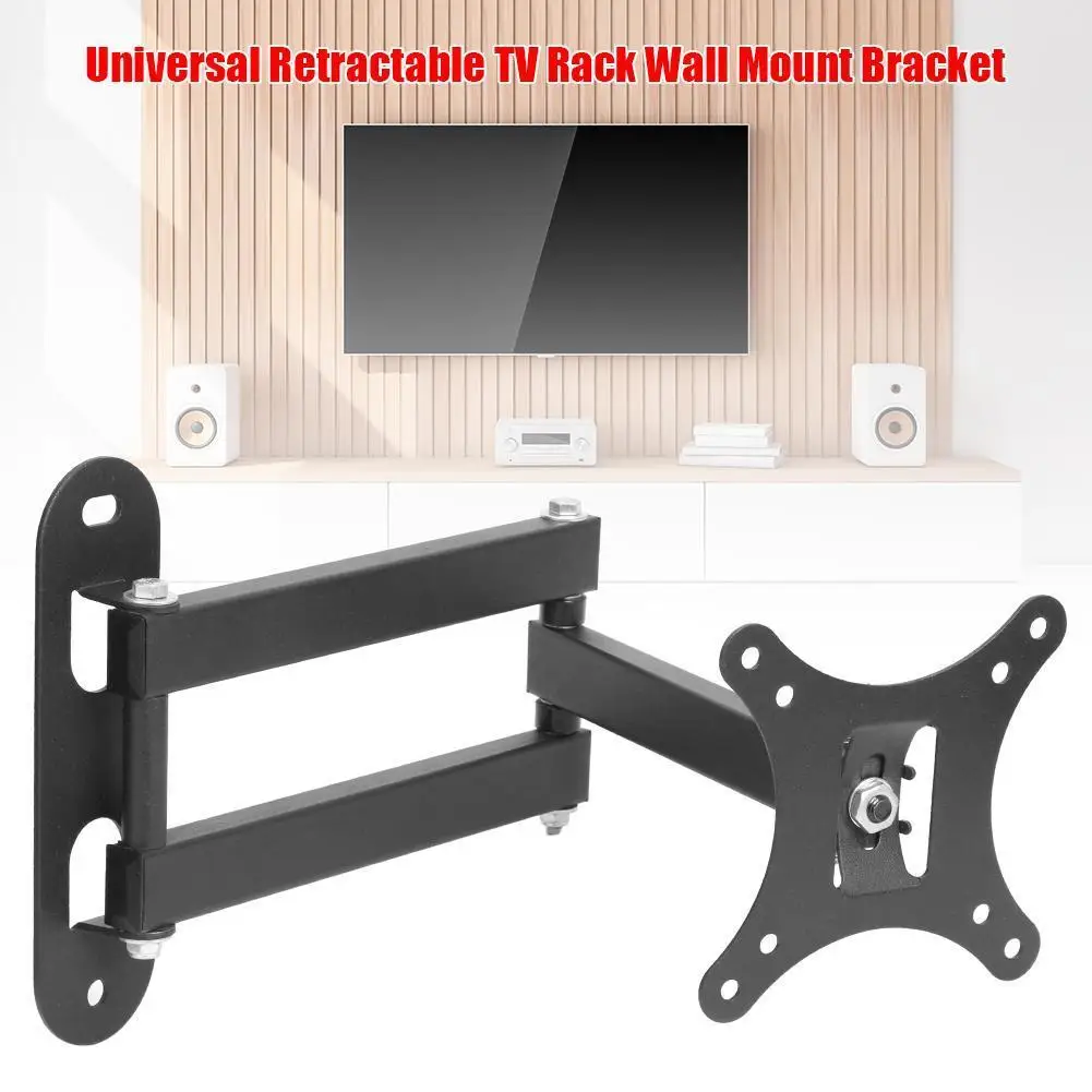 Universal Wall Mount Telescopic Bracket Load Bearing 30KG for Monitor TV 17 to 32 inches Angle Adjustable Holder Expansion Stand