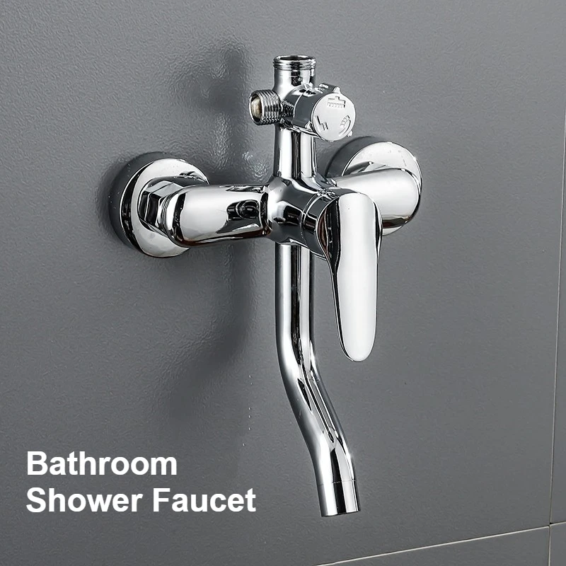 ครัวเรือนห้องน้ําก๊อกน้ํา 3 โหมดร้อนเย็นแตะอ่างอาบน้ําก๊อกน้ําอุปกรณ์อาบน้ําติดผนังวาล์วผสม 1