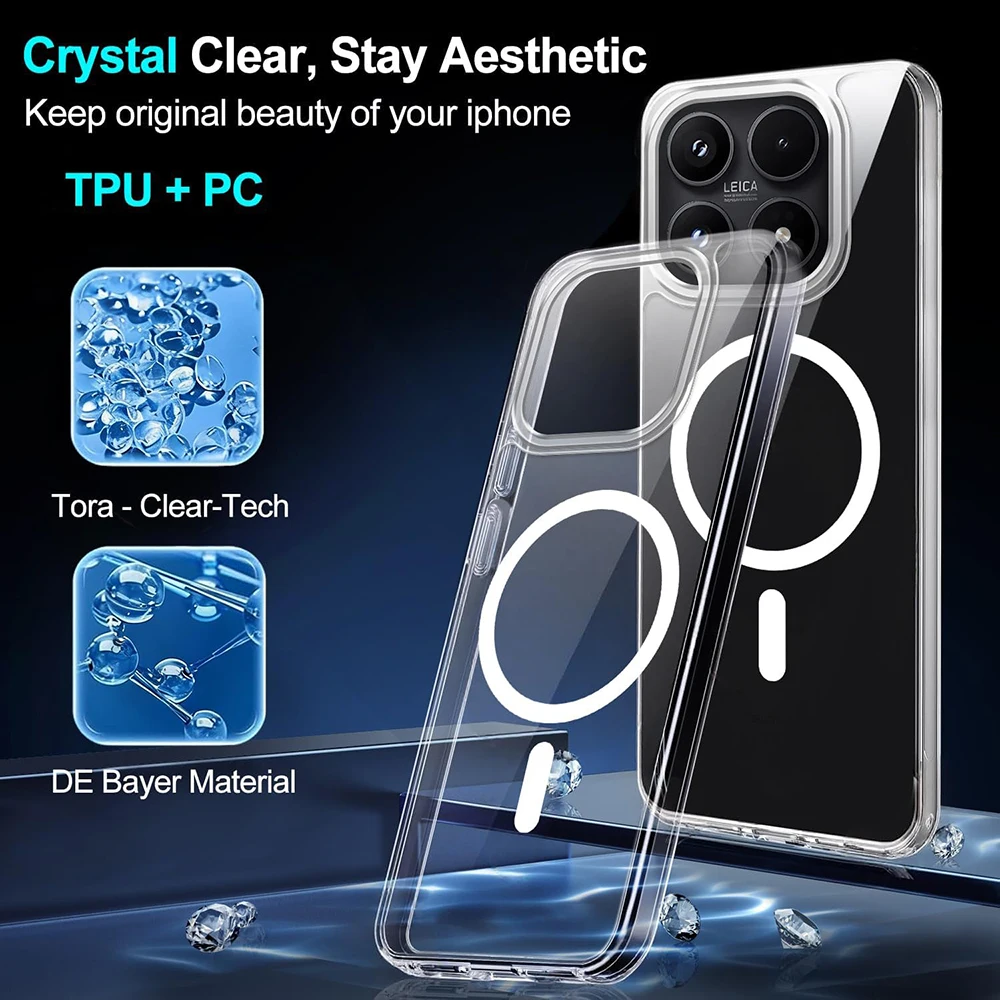 Magnetic Hybrid 2-in-1 Hard Back Silicone Case