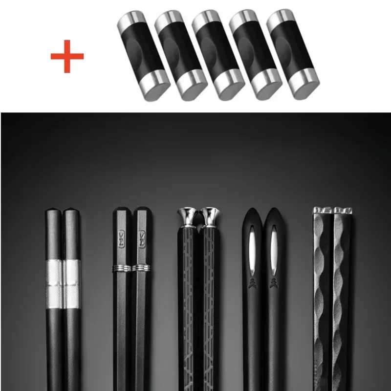 Stainless Steel Chopsticks Disposable Chopsticks Japanese Alloy Non Slip Sushi Chop Sticks Set Gift Reusable Anti-mildew Cooking Tableware Kitchen
