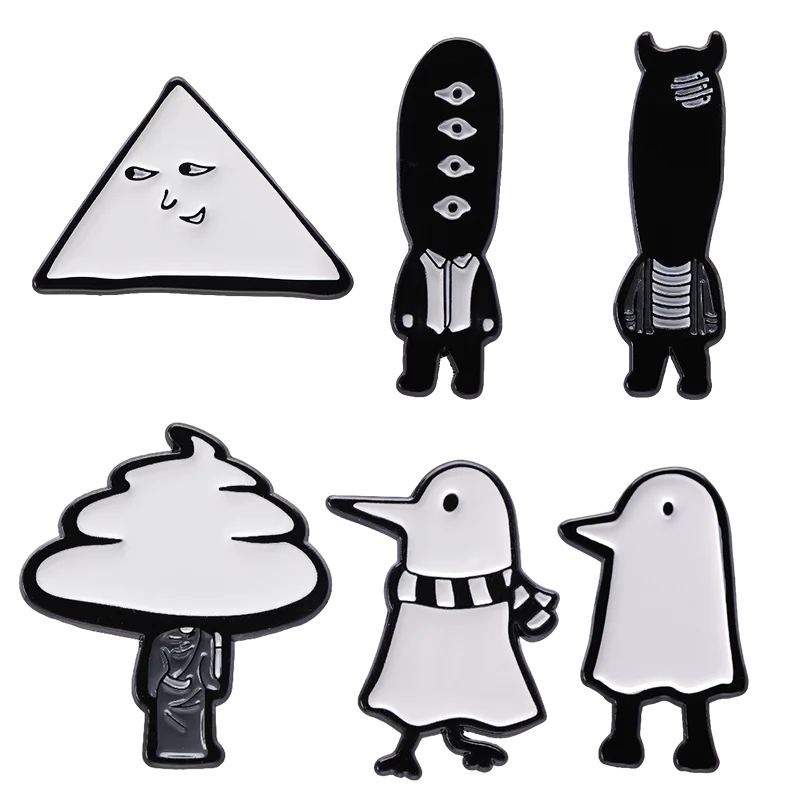 

Cartoon Oyasumi Punpun Enamel Pins Custom Animal Wholesale Badge Lovely Cloud Bird Lapel Gifts Goodnight Punk Brooch Jewelry