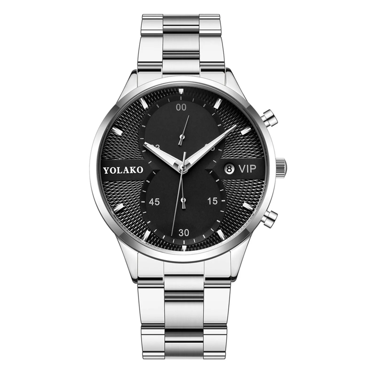 

YOLAKO New Men Casual Fashion Glass Surface Stainless Steel Dtrap Quartz Watch 2 rupees items free shipping luxury watch men