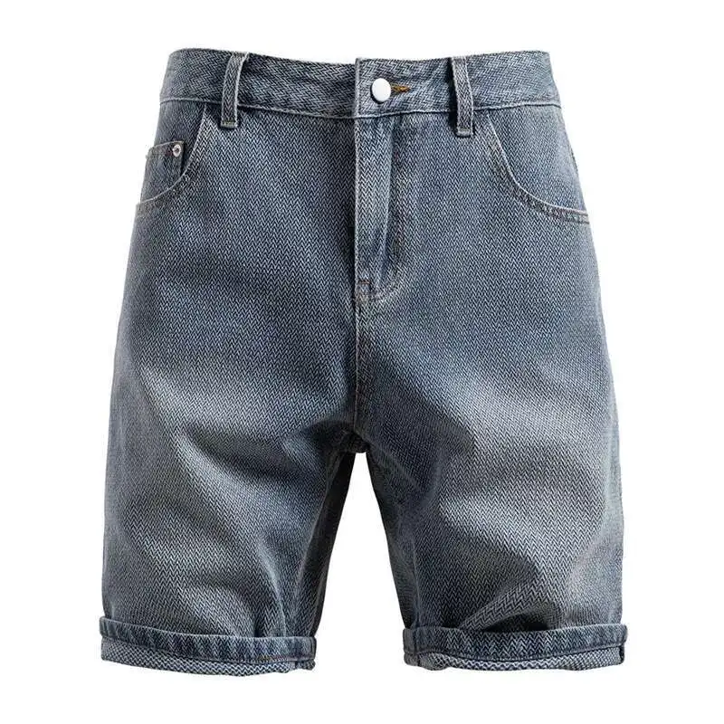 PFHQ Summer New Denim Men's Shorts Straight Legged Vintage Korea Fashion Streetwear Male Trousers 21E3141