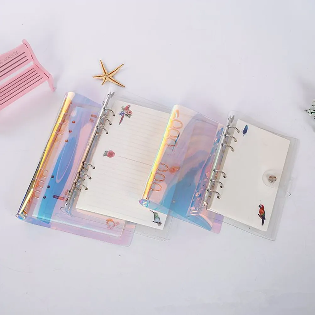 노트패드 오거나이저 루즈리프 노트 저널 바인더 투명 플래너 PVC 커버 포함 보호대