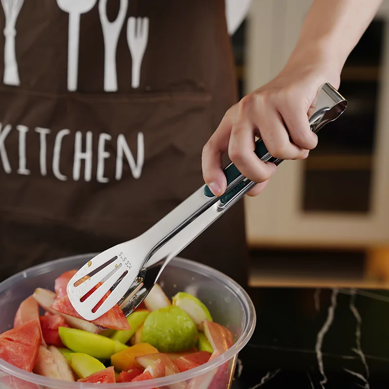 Pince à aliments coordonnante en acier inoxydable, pince à viande