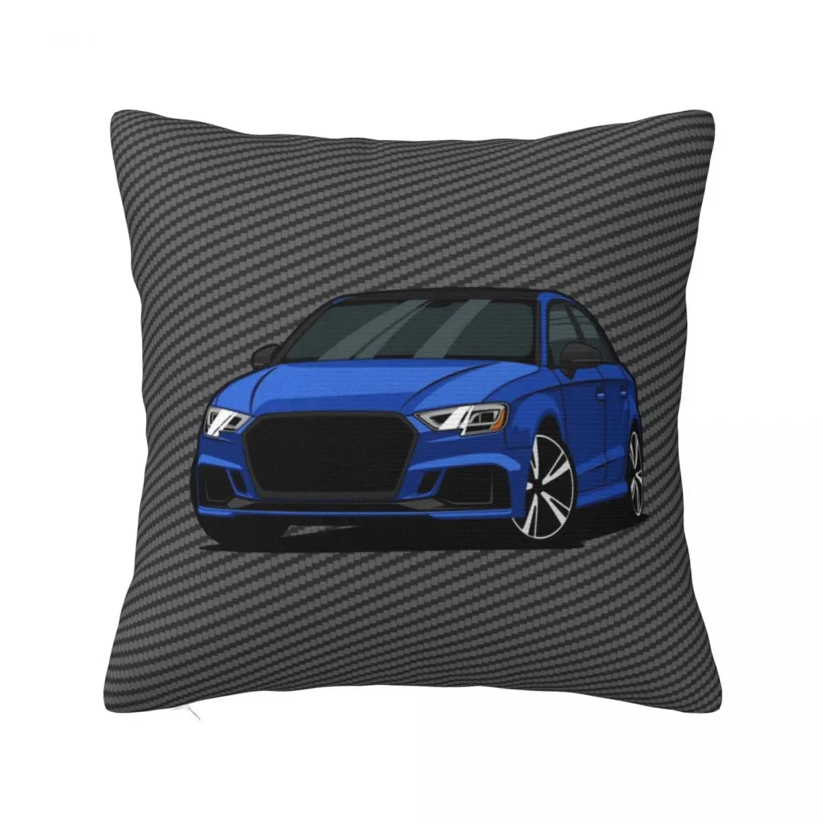 

Blue RS3 with carbon fiber Throw Pillow Custom Cushion Luxury Pillow Case