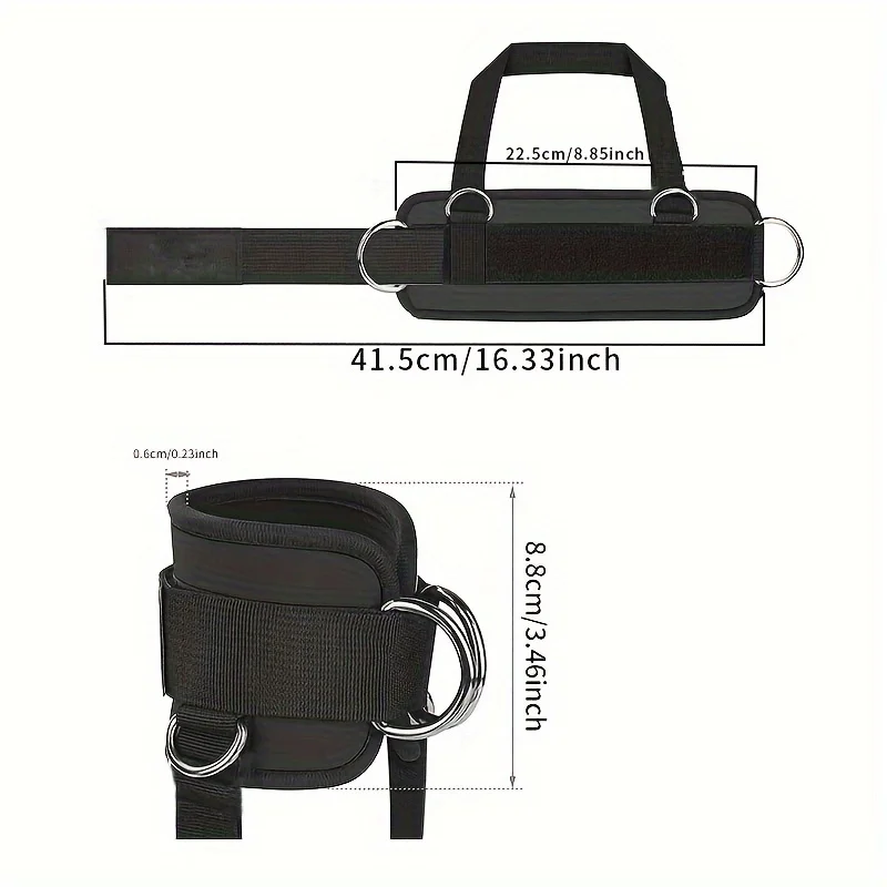 Leg Strength Trainer Fastener Fitness Foot Ring Foot Buckle Ankle Strap Stretch Resistance Band Pull Cord Accessories 1 PC