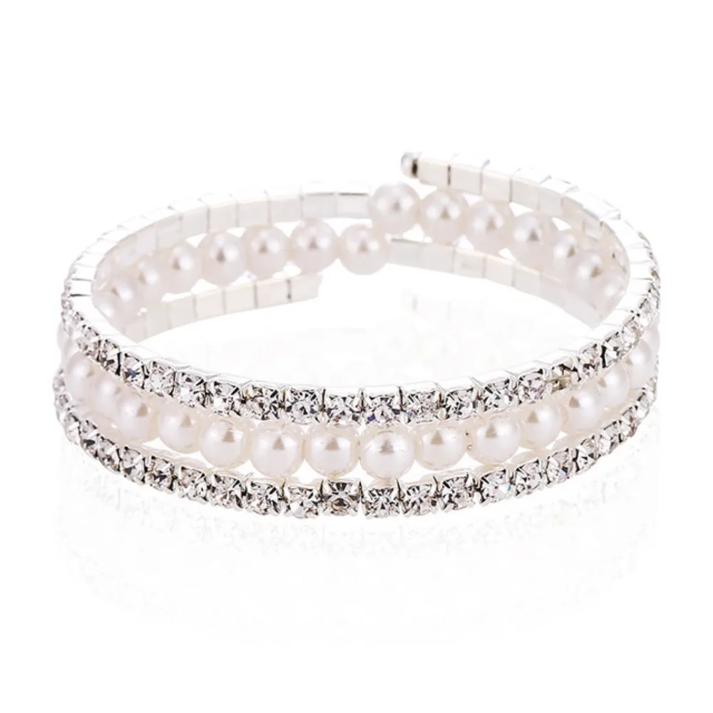 Crystal Rhinestone Wedding Bridal Bracelet for Women