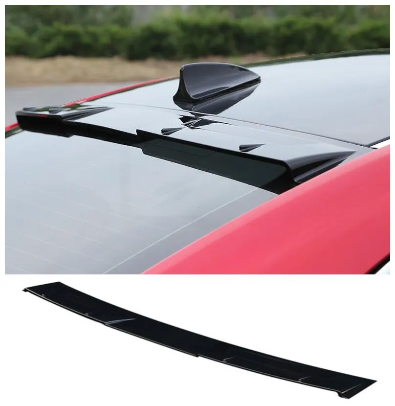 

High Quality ABS Black Rear Trunk Lip Spoiler Top Splitters Wing Fits For Mazda 3 Axela 2016-2020