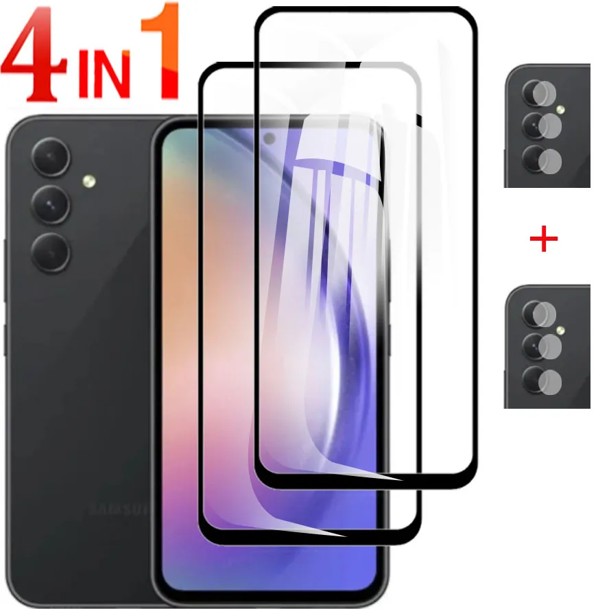 Per Samsung A54, Vetro Temperato Samsung Galaxy A54 Screen Protector Samsung S21 Fe Vetro Samsung A53 Pellicola Protettiva Sansung Galaxy A34 Protezio
