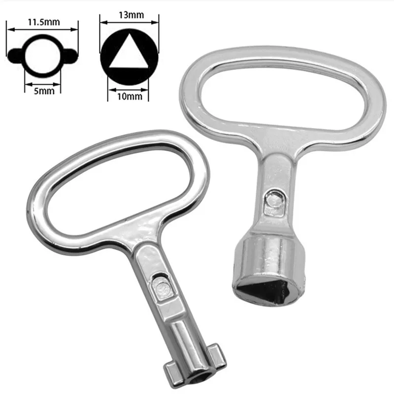 

Universal Triangular/Slotted Key For Distribution Box Valve Key Wrench Electric Cabinet Lock Elevator Door Key Wrench