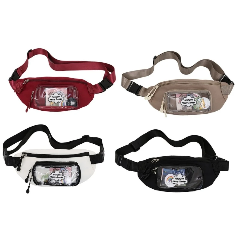 Japanese Nylon Shoulder Purse Student Animes Display Itabag Crossbody Chest Bag