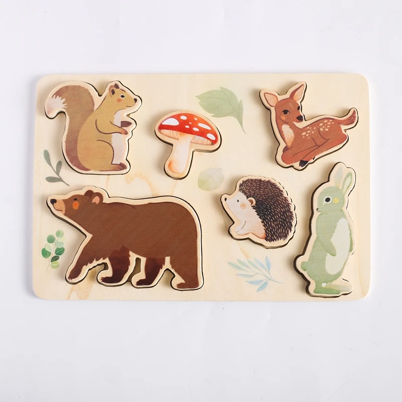 Holz-LKW-Formensortierpuzzle 6-teilig Baufahrzeug-Zuordnungsbrett Frühes Lernspielzeug für Kleinkinder Babygeschenk – Detail 21