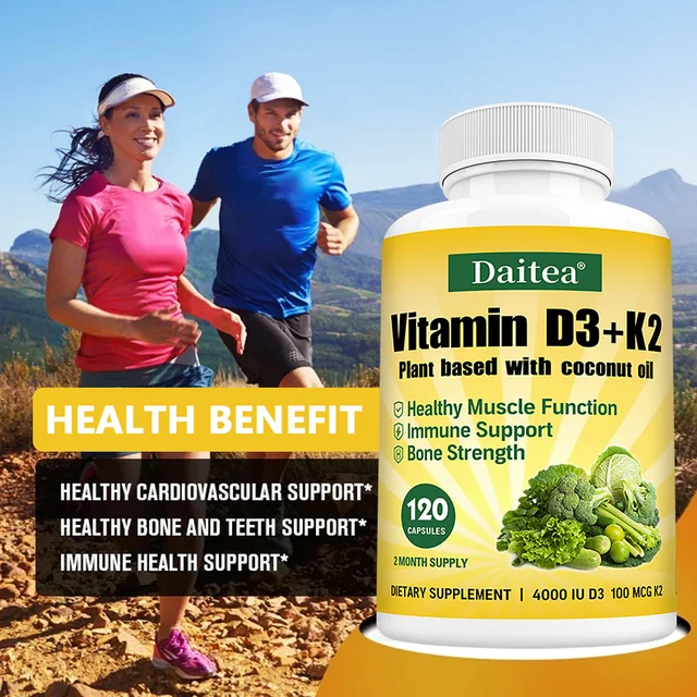 1773-6d4389.jpg Vitamin D3 4000IU K2 100mcg Capsules Organic Coconut Oil Natural Ingredient,for Bone, Muscle Health, Promotes Immune Supplements