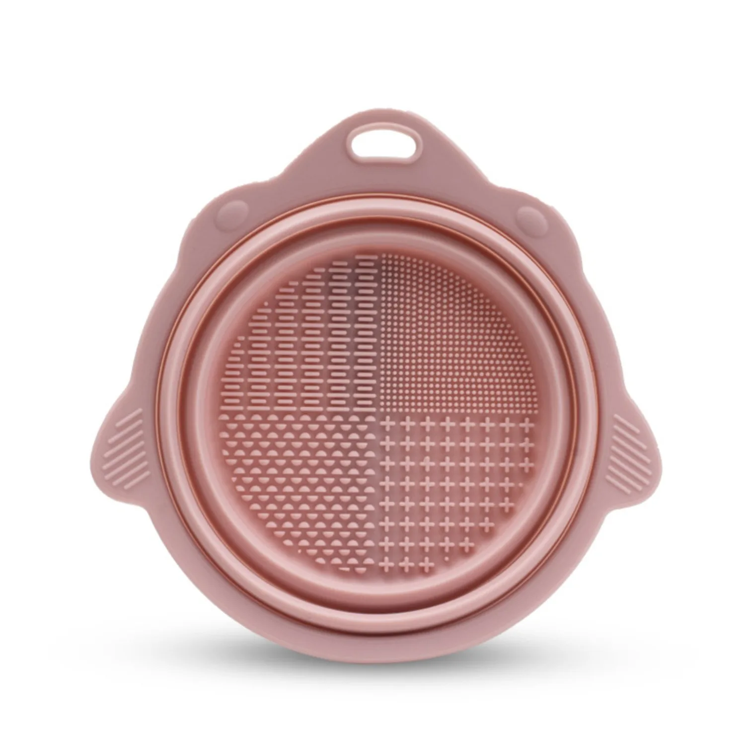 3-Piece Portable Silicone Makeup Brush Cleaning Set with Foldable Bowl