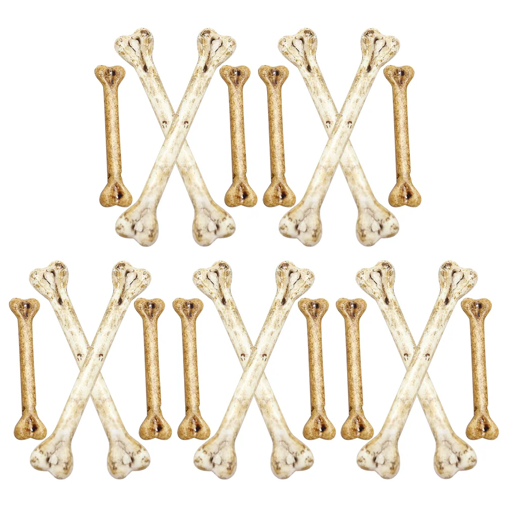 Bone Decor Fake Simulated Plastic Props Halloween Bones Artificial Dog Treat Pet Products 20 Pcs